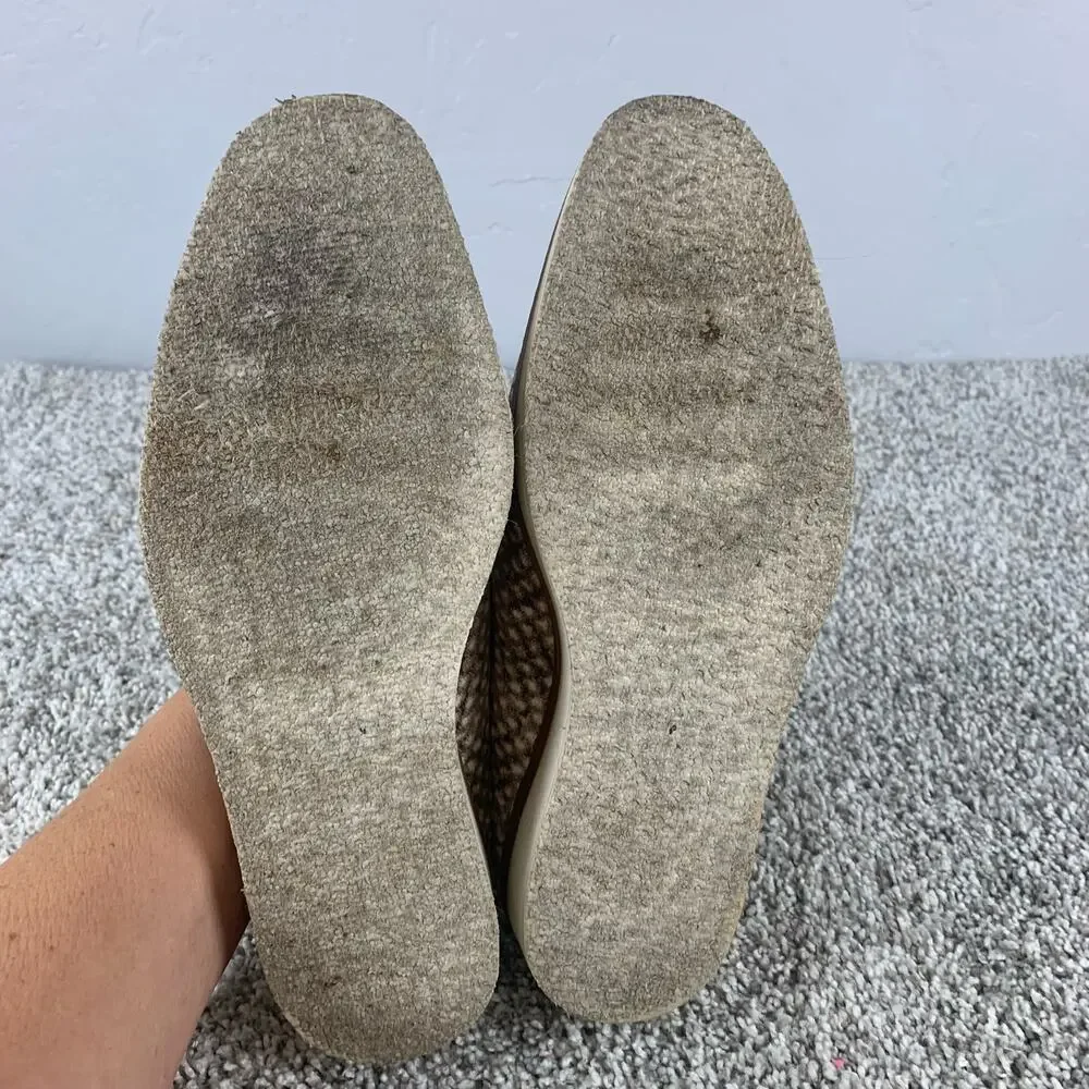 Free People Loafer Womens Size 8.5 Brown Snake Print Velvet Platform